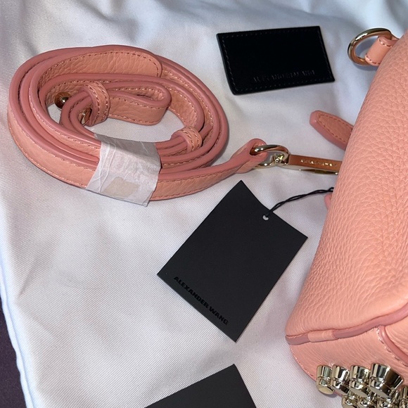 Alexander Wang Studded Pink Leather Crossbody Bag - Picture 16 of 17